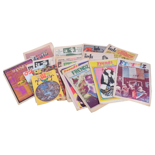 133 - A quantity of Vintage magazines and papers, including 3 volumes of Oz, January February 1973, and Wi... 