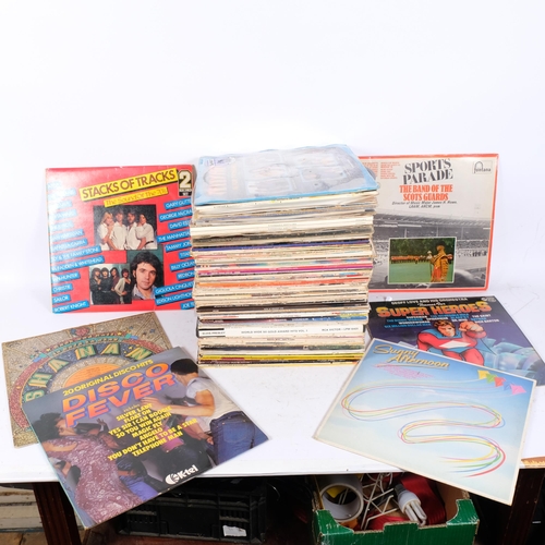 216 - A box of various vinyl LPs, including Nilsson Schmilsson, Efforts of Small Monkeys, Tubes, Old Swan ... 