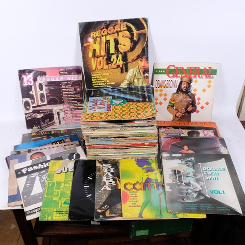 237 - A box of various reggae and dance hall LPs, including a selection of 12