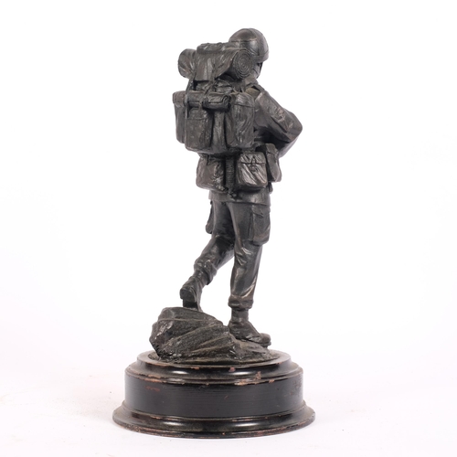 24 - A Ballantynes of Walkerburn Ltd Scottish Borders, a resin bronze figure, a Royal Artillery Infantrym... 