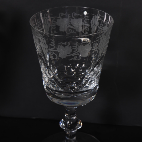 276 - EDINBURGH CRYSTAL - a set of 6 Scottish crystal glass 'Lochnagar' pattern water goblets, 16cm