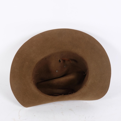 40 - An Australian felt slouch hat, complete with band, chin strap missing