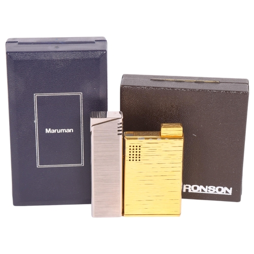 425 - A Ronson Varatronic eletric lighter and a Maruman eletric lighter, both boxed