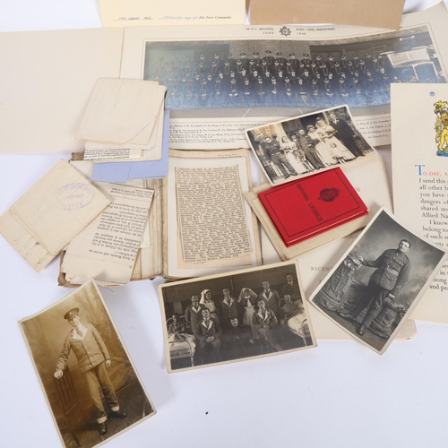 476 - Various military ephemera relating to the Bundy family (Ealing NFS), including The Wiltshire Regimen... 