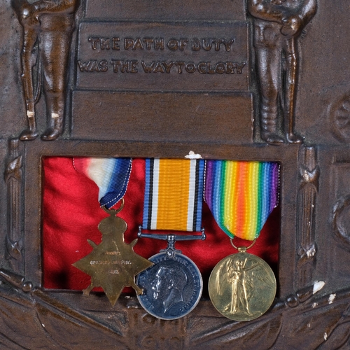 63 - A First World War medal trio, awarded to 38007 SPR.W.H.C.Murphy.R.E., and a First World War Death Pe... 