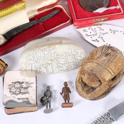 541 - Various jewellery and collectables, including Ingersoll watch, silver-fronted miniature Bible, Staun... 