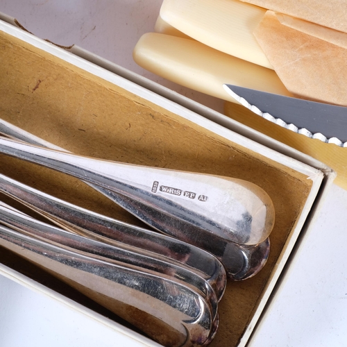 543 - A quantity of silver plated flatware, including set in canteen box