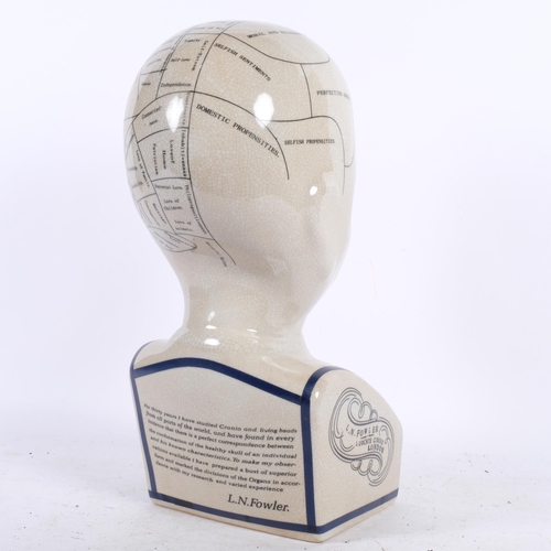 725 - A ceramic reproduction phrenology head, 38cm