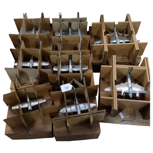 727 - A set of 8 diecast Danbury Mint model aeroplanes, including Mosquito, 22cm wingspan