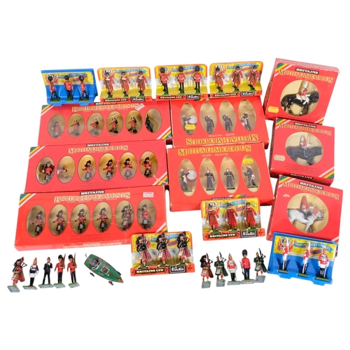 756 - A collection of boxed and other Britains painted figures and soldiers, including Scots Guards, Yeoma... 