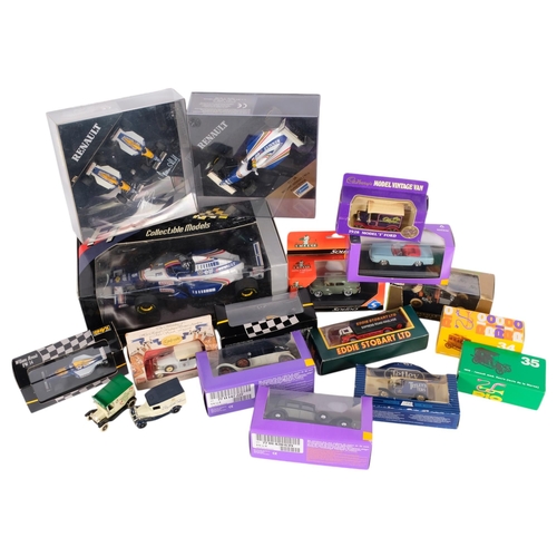 759 - Various diecast toys, including 2 boxed Renault Formula 1 cars, 1 for Ayrton Senna 5016A, and anothe... 