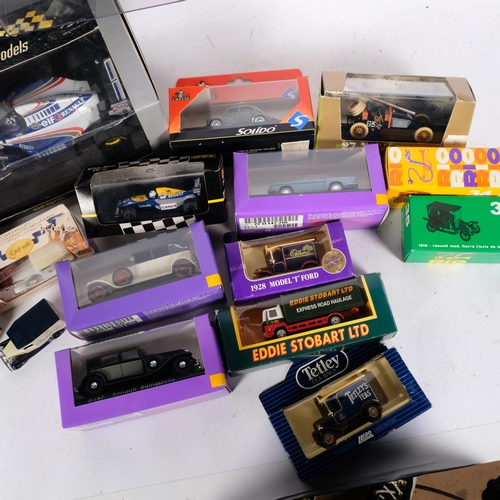 759 - Various diecast toys, including 2 boxed Renault Formula 1 cars, 1 for Ayrton Senna 5016A, and anothe... 