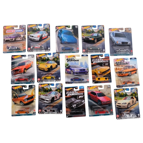 765 - 15 cased Hot Wheels diecast toy cars, from The Fast and Furious film series