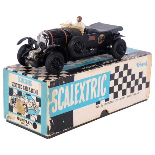 766 - A circa 1960s Tri-ang Scalextric model motor racing car, a Bentley MMC64 finished in black, boxed