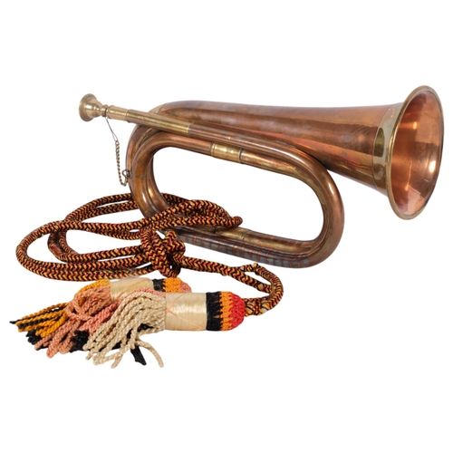 Vintage brass and copper bugle