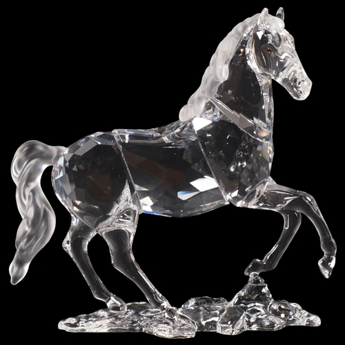 943 - SWAROVSKI - study of a prancing horse, H14.5cm, boxed