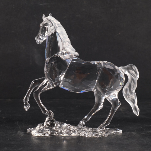 943 - SWAROVSKI - study of a prancing horse, H14.5cm, boxed