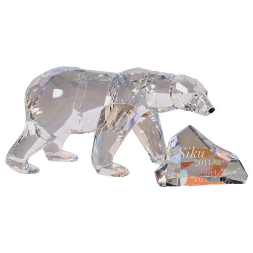 949 - SWAROVSKI - a model of Siku, L18cm, boxed, together with a 2011 Siku plaque