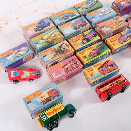 955 - 17 various boxed Matchbox cars trucks and buses