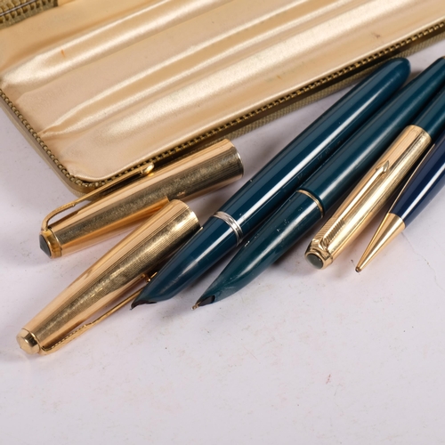 960 - A group of 4 various Parker pens, including a propelling pencil, biro, and 2 fountain pens