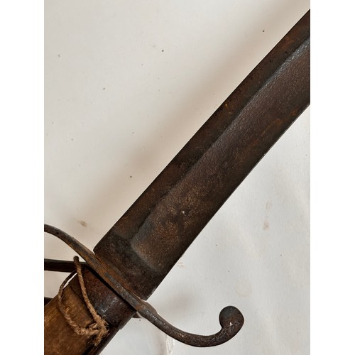 33 - An Antique Cavalry sword, with open guard and curved blade, L94cm