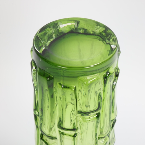 16 - BO BORGSTROM for Aseda, a 1960s green bamboo glass vase, height 24cm, no maker's mark