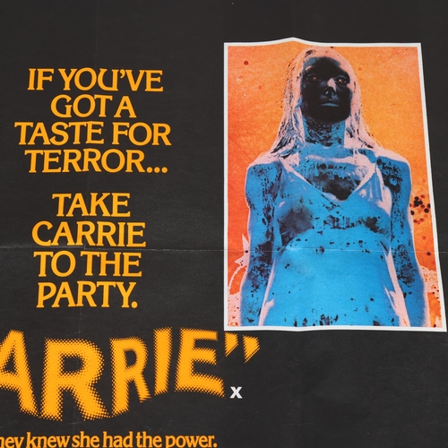 38 - British quad film poster, Carrie (1976), 40