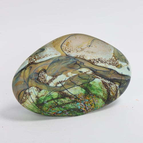 81 - PETER LAYTON (b.1937), British, a studio glass paperweight/sculpture, circa 1990, indistinctly signe... 