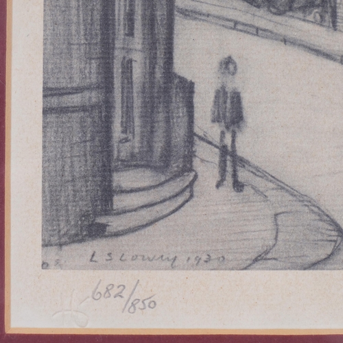 324 - Laurence Stephen Lowry (1887 - 1976), Great Ancoats Street, limited edition print, signed in pencil,... 