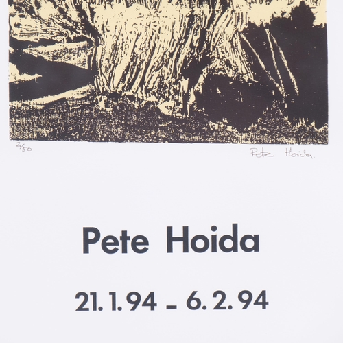 391 - Pete Hoida, The Living Room, screenprint, 1994, signed in pencil, sheet 65cm x 50cm, framed