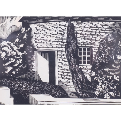 393 - John Nash (1893-1977), wood engraving on paper, A Cottage in Gloucestershire (1925), 11.5cm x 17.2cm... 