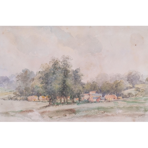 402 - Thomas Bush Hardy (1842-1897), watercolour on paper, A Sussex Village, signed with initials and date... 