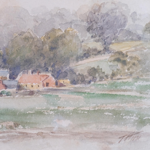 402 - Thomas Bush Hardy (1842-1897), watercolour on paper, A Sussex Village, signed with initials and date... 