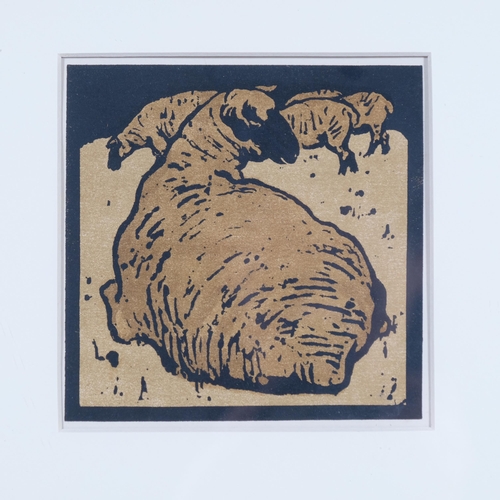 405 - William Nicholson (1872-1949), lithograph in colours on paper, The Simple Sheep, from The Square Boo... 