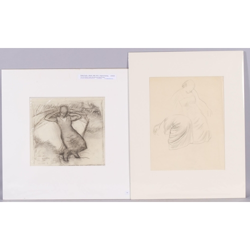 438 - Robert Austin (1893 - 1973), a group of 6 charcoal/pencil sketches on paper, all figure studies, pro... 