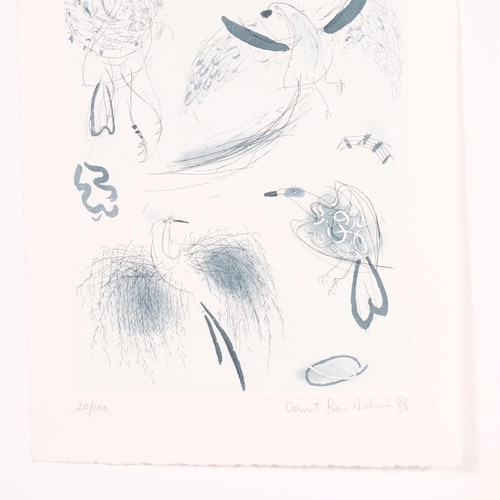 442 - Dovrat Ben Nahum, abstract, etching, signed in pencil, dated 1988, no. 20/100, printed on Zerkall pa... 