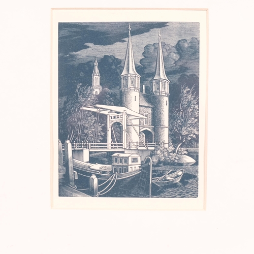 450 - George Mackay (1900 - 1983), The Gateway, wood engraving, plate 12.5cm x 10cm, mounted