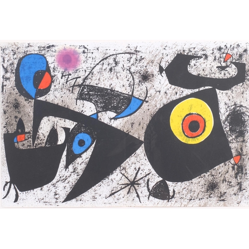 454 - Joan Miro, Homage to Miro, original lithograph published by Mourlot Paris 1973, sheet 30cm x 47cm, m... 