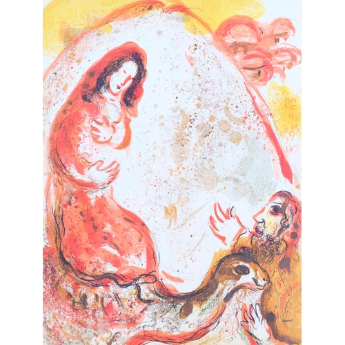 461 - Marc Chagall, Rachel Steals Her Father's Graven Images, lithograph, printed by Mourlot Paris 1960, p... 