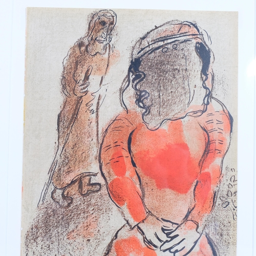 462 - Marc Chagall, Tamar The Daughter-In-Law Of Judah, lithograph, printed by Mourlot Paris 1960, plate 3... 