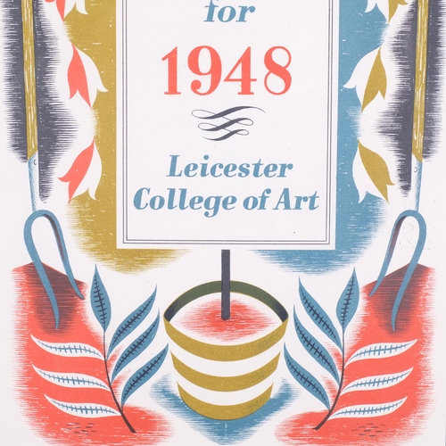 465 - Leicester College Of Art, diary for 1948, cover print, 22cm x 15cm, mounted