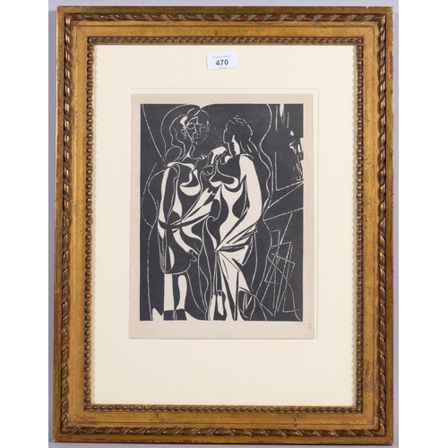 470 - Pablo Picasso, Helene Chez Archimede, lithograph after the woodcut, published Paris 1931, plate 28cm... 