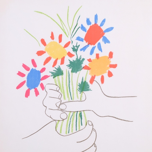 472 - Pablo Picasso, The Flowers Of Peace, 1958, original lithograph, signed in the plate, numbered from t... 