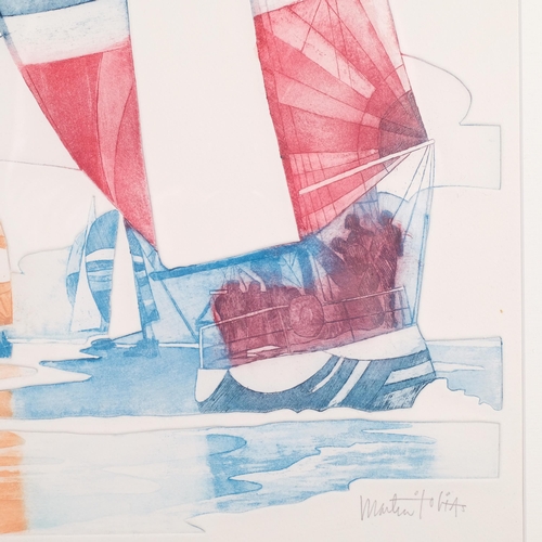 482 - Martin Tobias (1932 - 2024), Seaward, embossed colour etching, signed in pencil, no. 99/250, plate 6... 