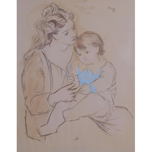 484 - After Pablo Picasso, Mere Et Enfant, lithograph, signed in plate, 1922, 72cm x 57cm, framed