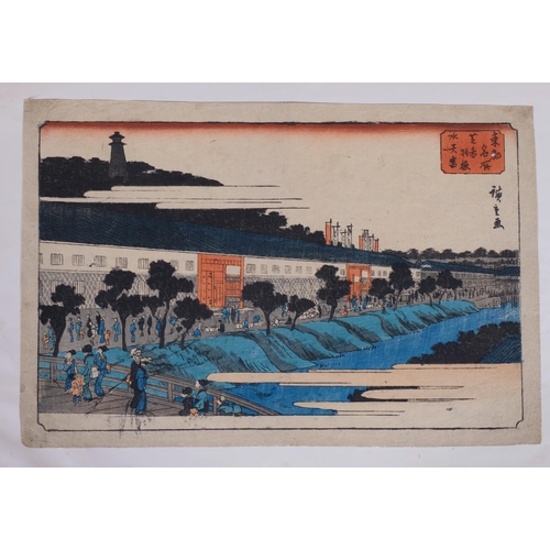 487 - Folder of Japanese woodblock prints, early 20th century