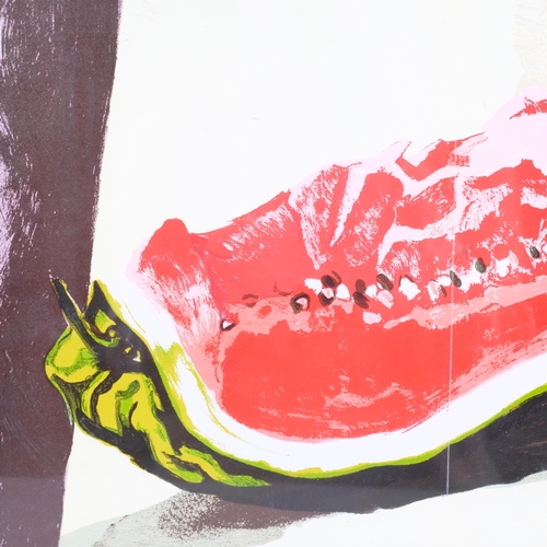 491 - Renato Guttuso, Watermelon, original lithograph 1981, published by XX Siecle, 31cm x 46cm, framed