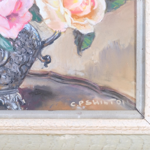 508 - Claude Shilton (1887 - 1968), still life roses, coloured pastels, signed, 36cm x 46cm, framed