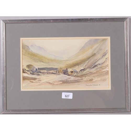 527 - Malcolm Edwards (born 1934), Welsh farm scene, 1981, watercolour, 18cm x 31cm, framed