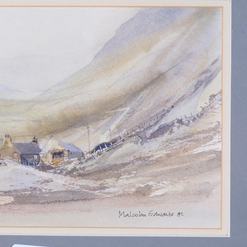 527 - Malcolm Edwards (born 1934), Welsh farm scene, 1981, watercolour, 18cm x 31cm, framed